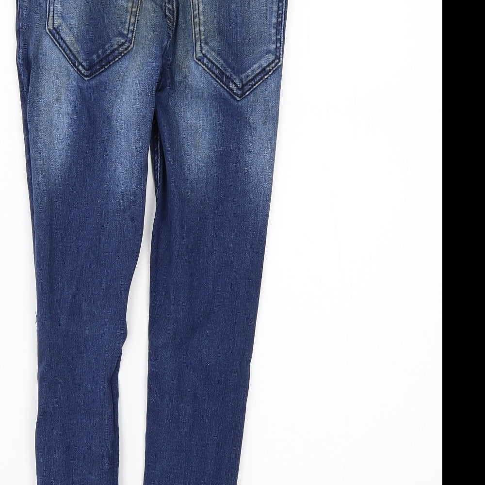 NEXT Boys Blue  Denim Skinny Jeans Size 7 Years - DISTRESSED