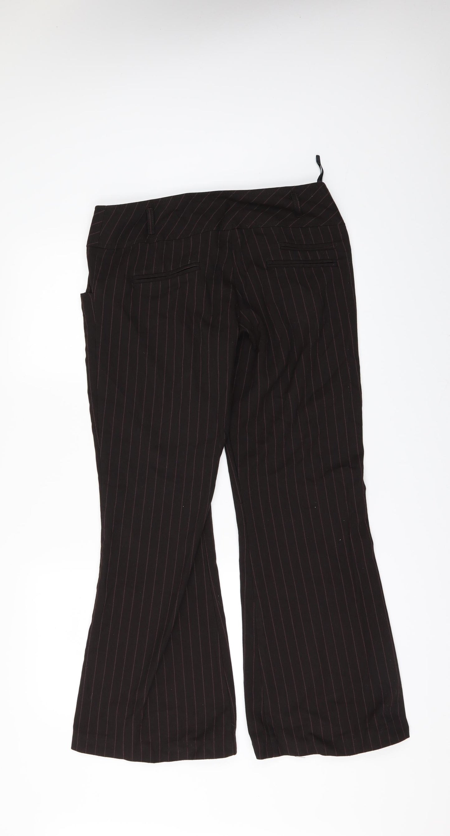 New Look Womens Brown Striped  Trousers  Size 10 L29 in