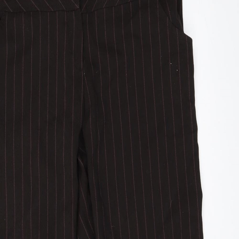 New Look Womens Brown Striped  Trousers  Size 10 L29 in