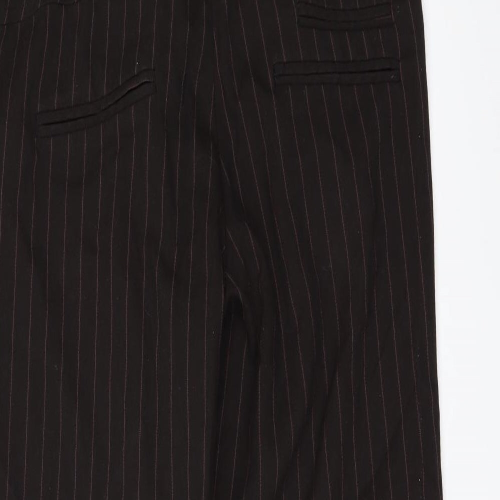 New Look Womens Brown Striped  Trousers  Size 10 L29 in