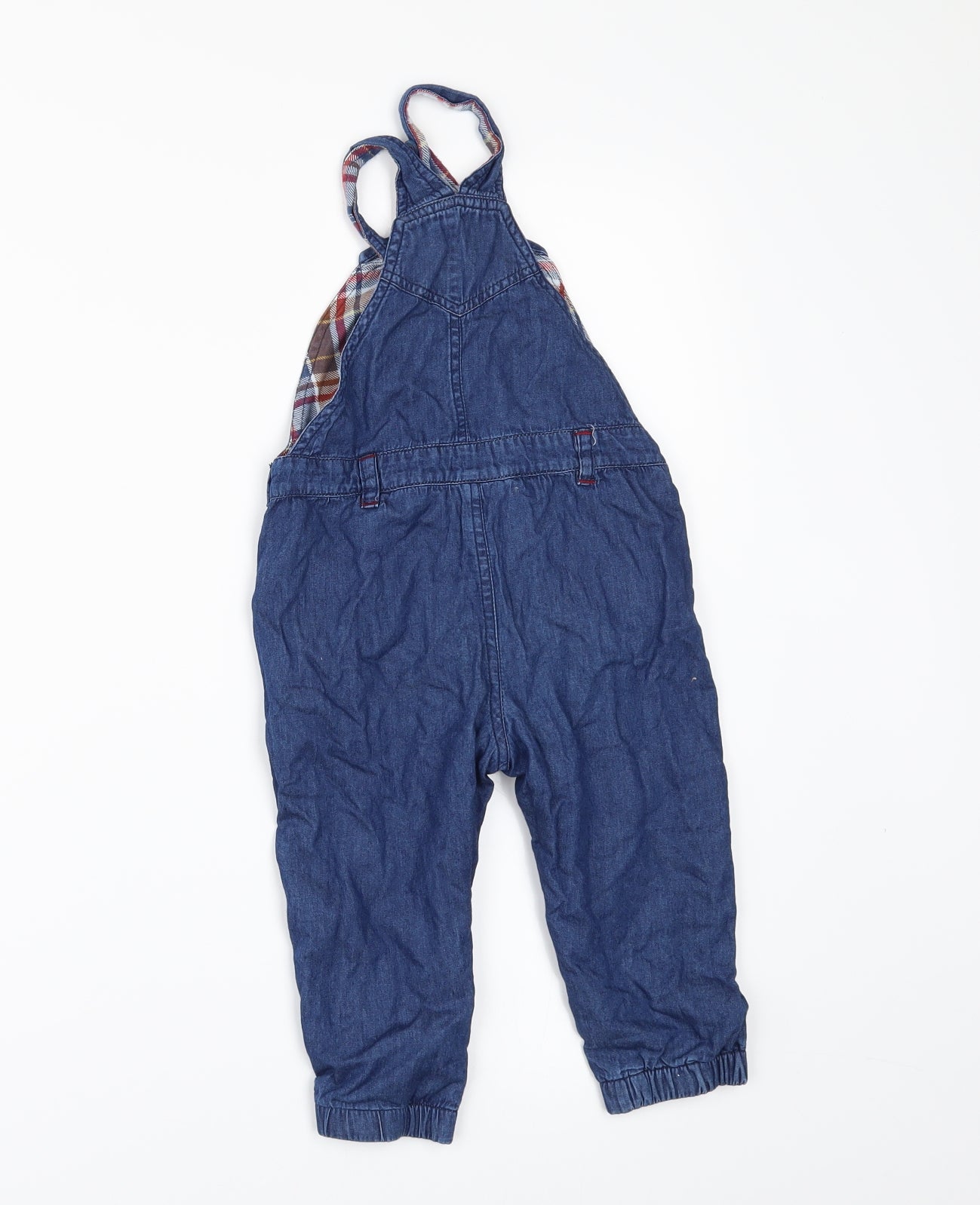 Charanga Baby Blue  Denim Dungaree One-Piece Size 12-18 Months  - OWL