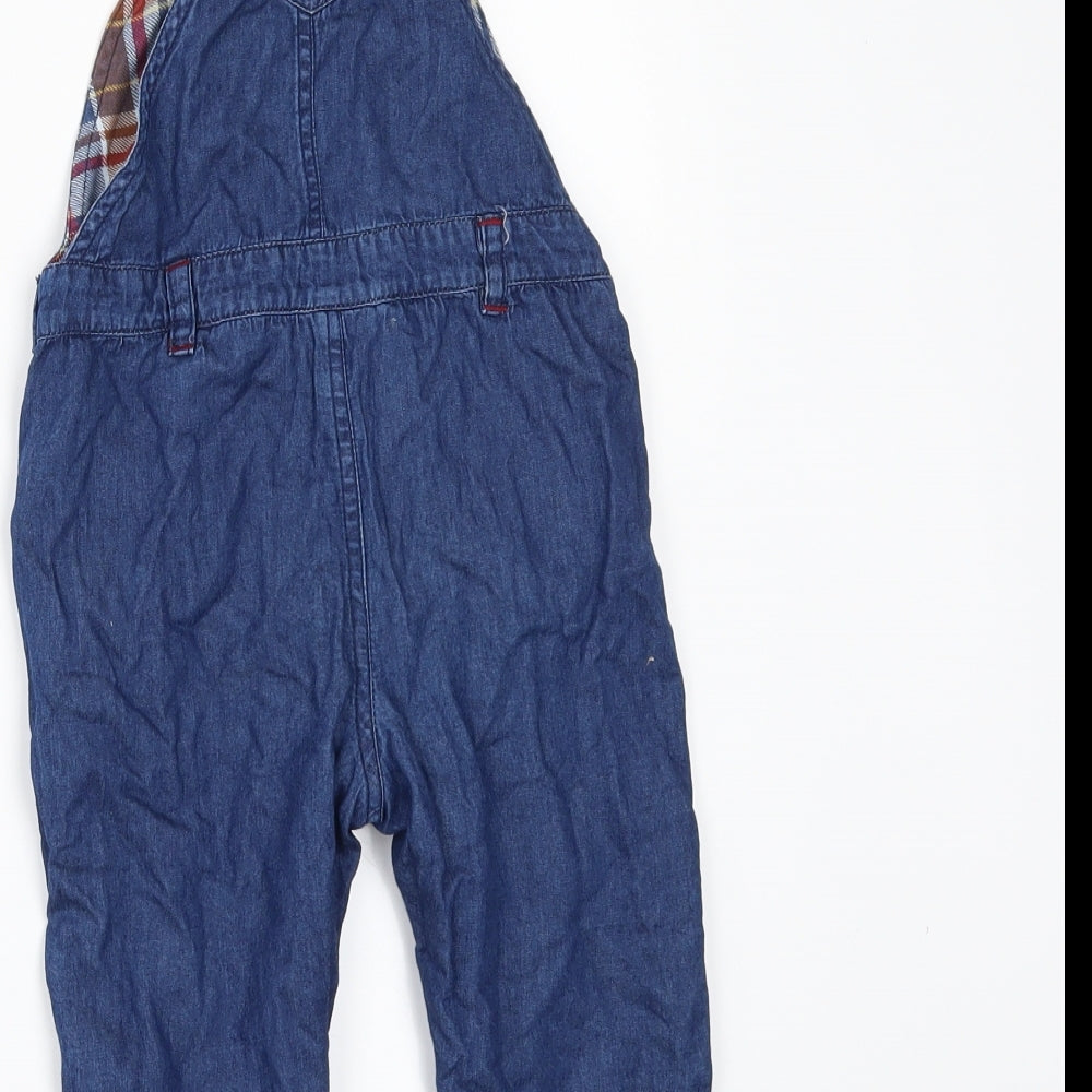 Charanga Baby Blue  Denim Dungaree One-Piece Size 12-18 Months  - OWL