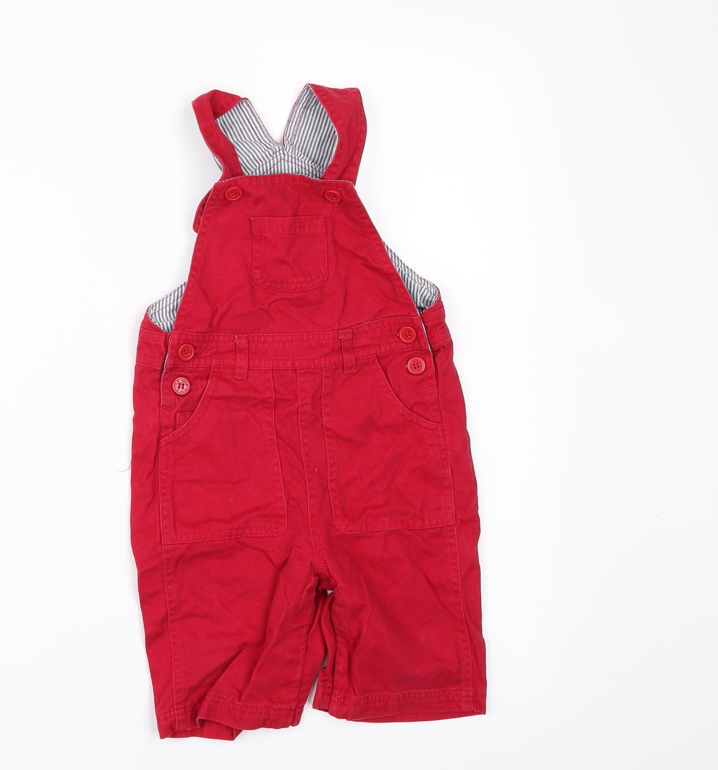 JoJo Maman Baby Red  Denim Dungaree One-Piece Size 12-18 Months
