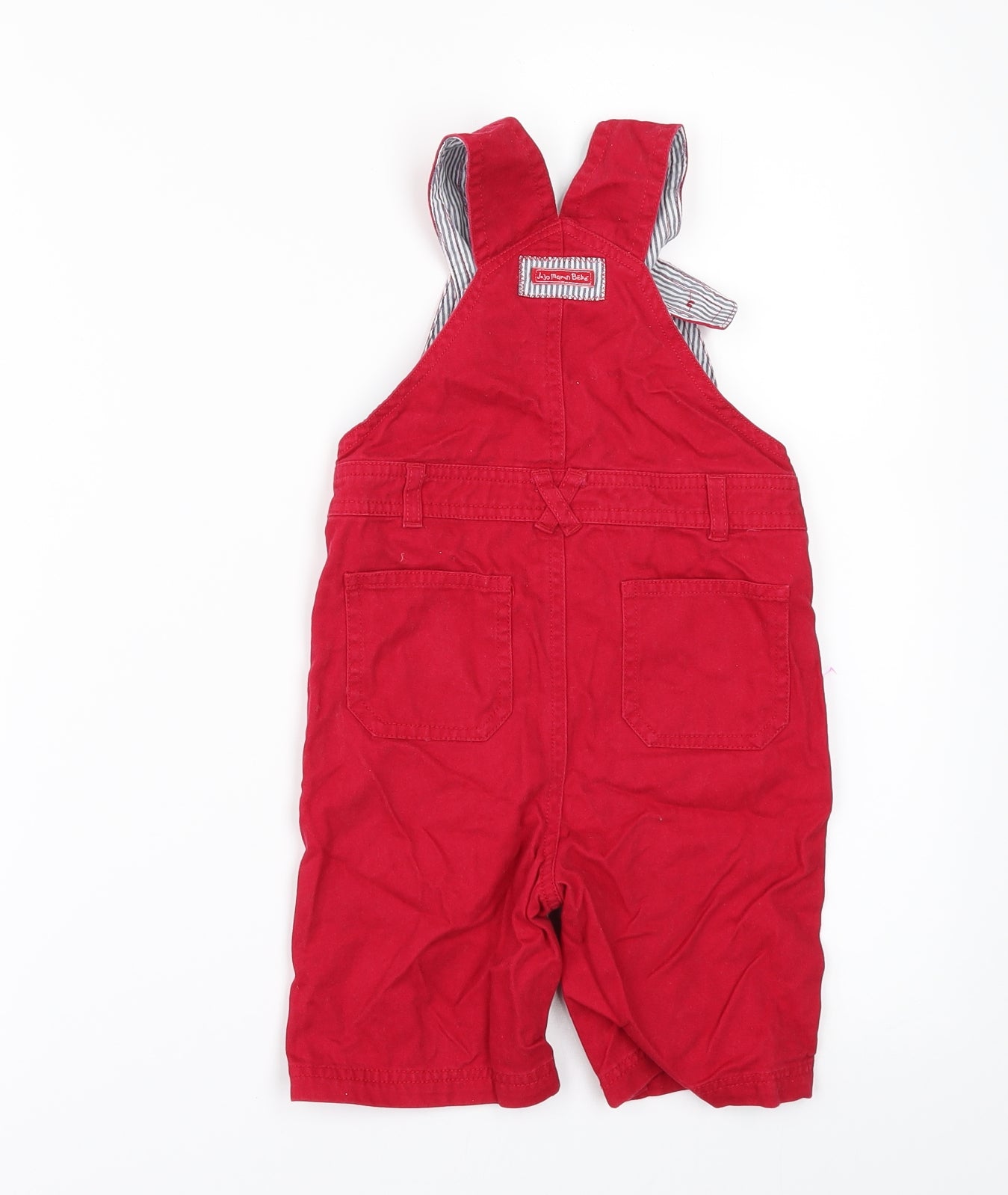 JoJo Maman Baby Red  Denim Dungaree One-Piece Size 12-18 Months