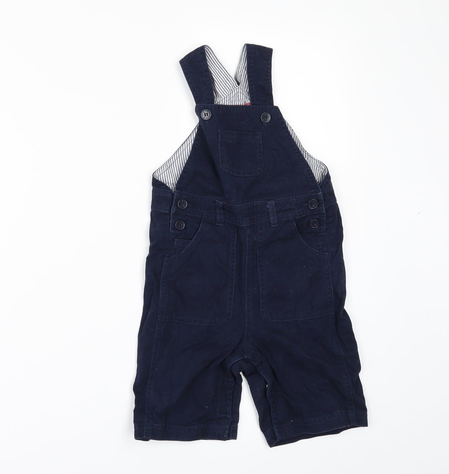 JoJo Maman Boys Blue   Dungaree One-Piece Size 12-18 Months