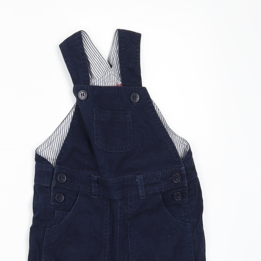 JoJo Maman Boys Blue   Dungaree One-Piece Size 12-18 Months