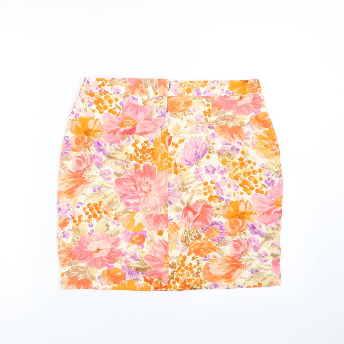 Zara Womens Multicoloured Floral  Mini Skirt Size M