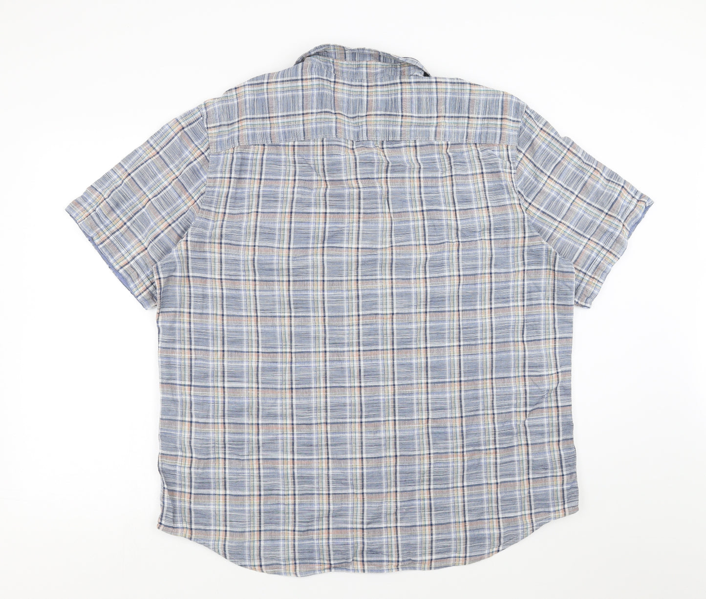 Marks and Spencer Mens Blue Check   Button-Up Size XL
