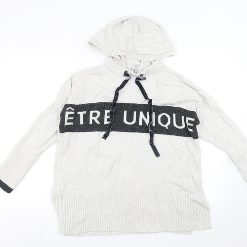 River Island Womens Grey   Pullover Hoodie Size 8  - etre unique