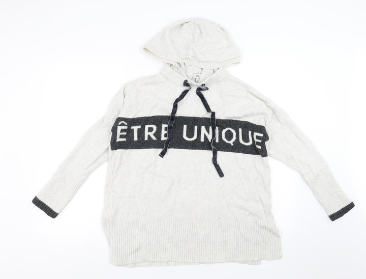 River Island Womens Grey Pullover Hoodie Size 8 - etre unique