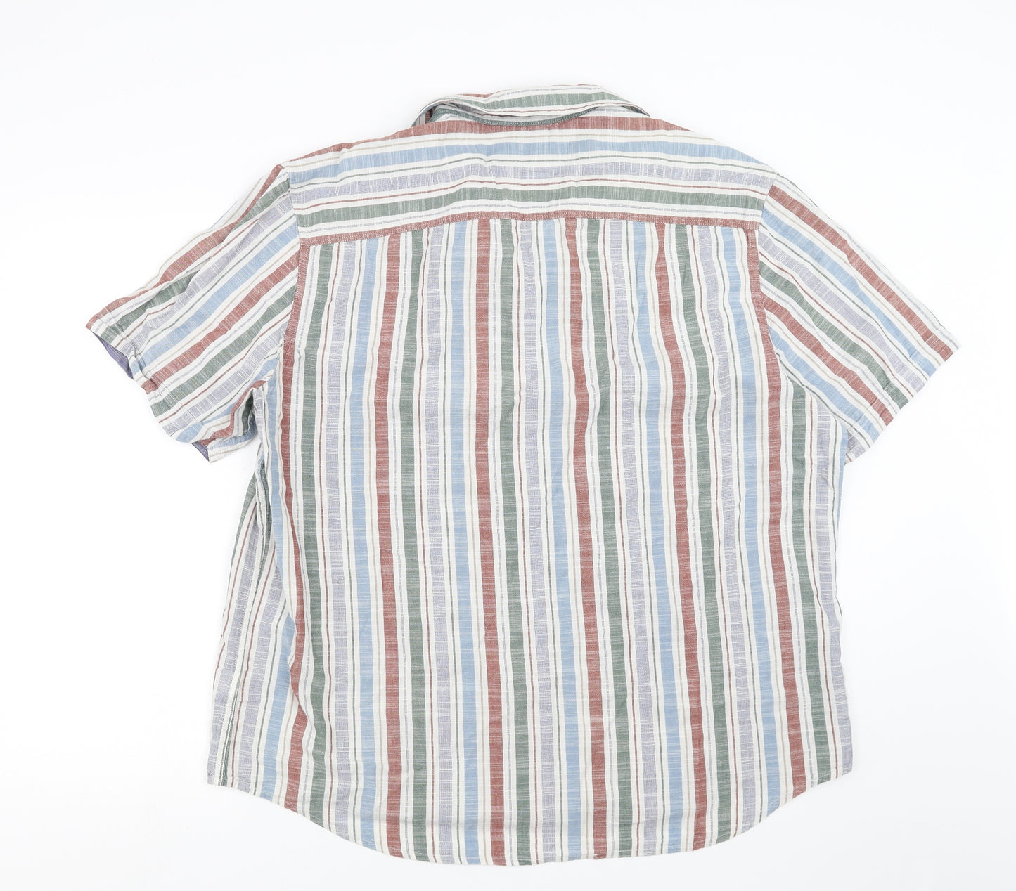 Marks and Spencer Mens Multicoloured Striped   Button-Up Size XL