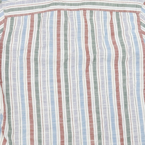 Marks and Spencer Mens Multicoloured Striped   Button-Up Size XL