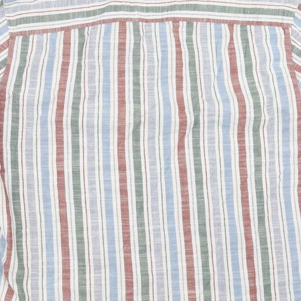 Marks and Spencer Mens Multicoloured Striped   Button-Up Size XL