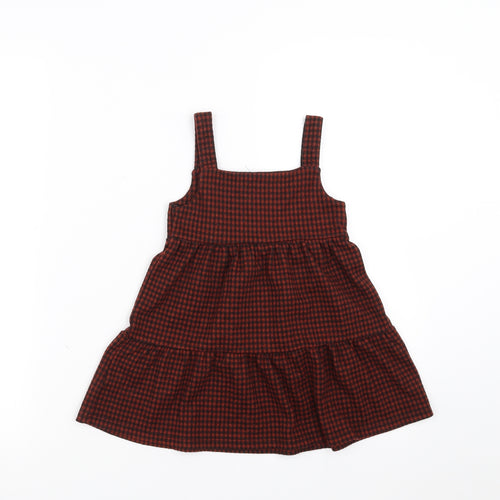 George Girls Brown Check  Fit & Flare  Size 18-24 Months