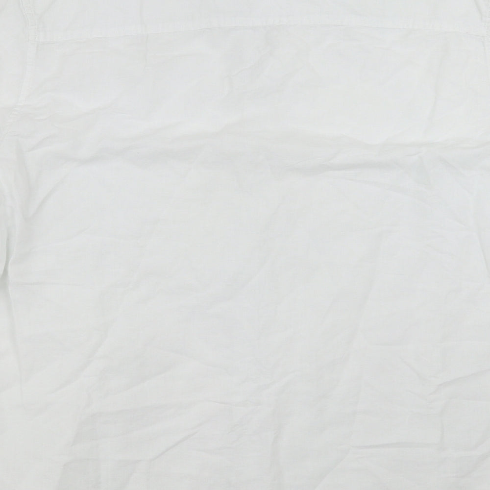 Marks and Spencer Mens White    Button-Up Size XL