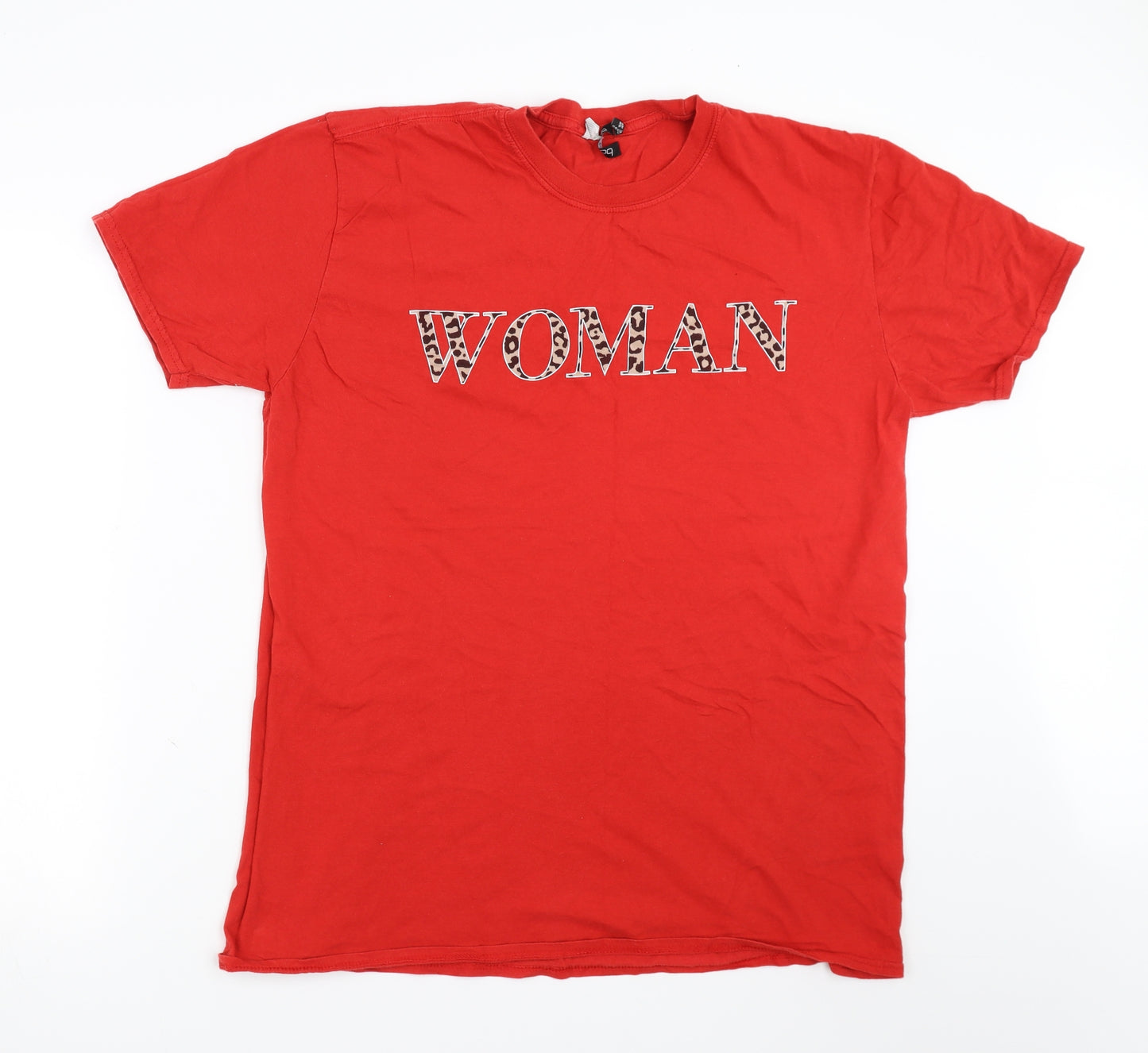 Boohoo Womens Red   Basic T-Shirt Size 22  - woman