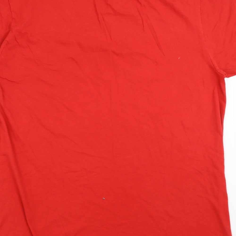 Boohoo Womens Red   Basic T-Shirt Size 22  - woman