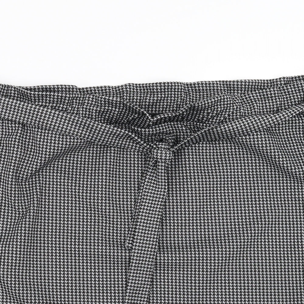 George Womens Black Houndstooth  A-Line Skirt Size 22