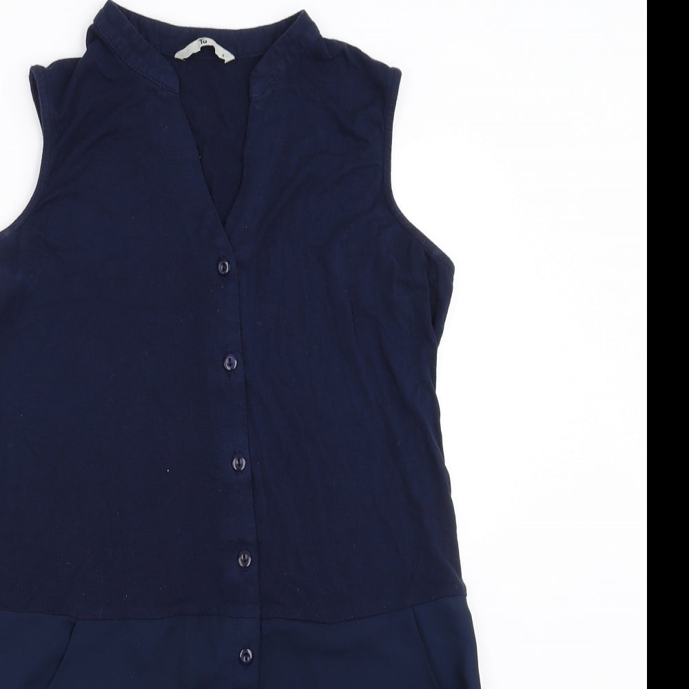 Sainsburys Womens Blue   Basic Blouse Size 8