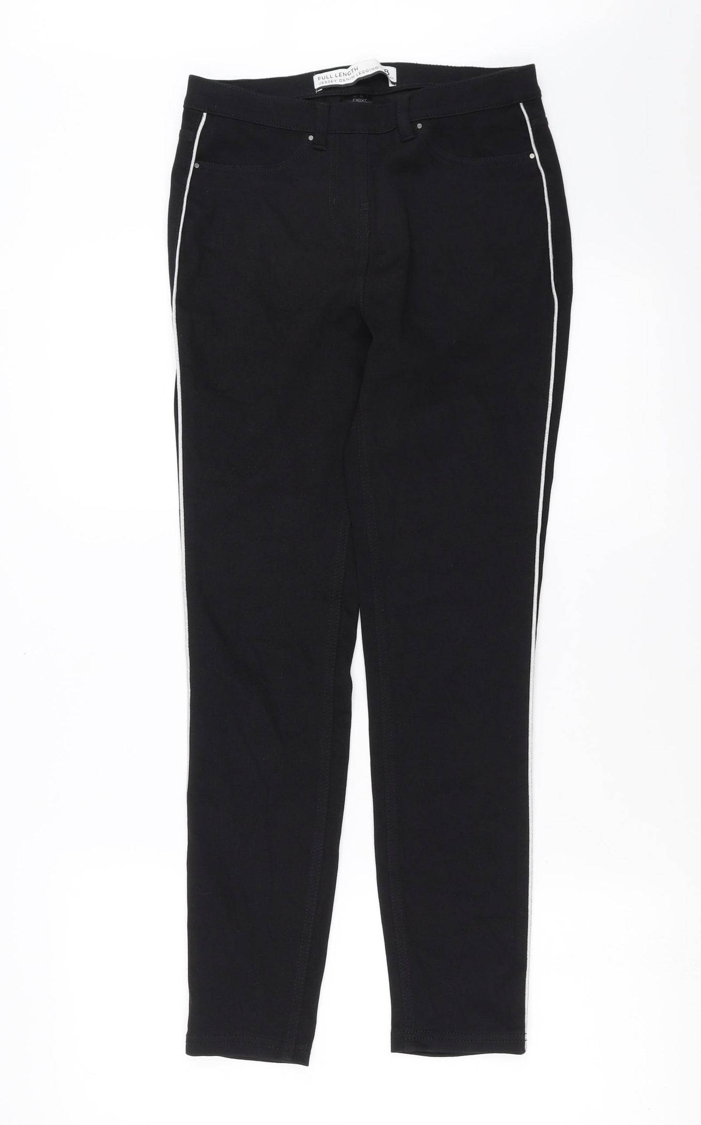 NEXT Womens Black   Carrot Leggings Size 8 L28 in - jersey denim jegging