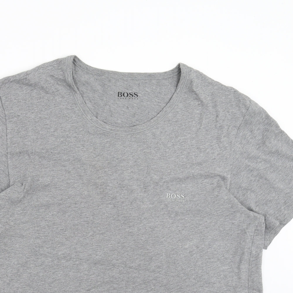 Boss Mens Grey    T-Shirt Size L