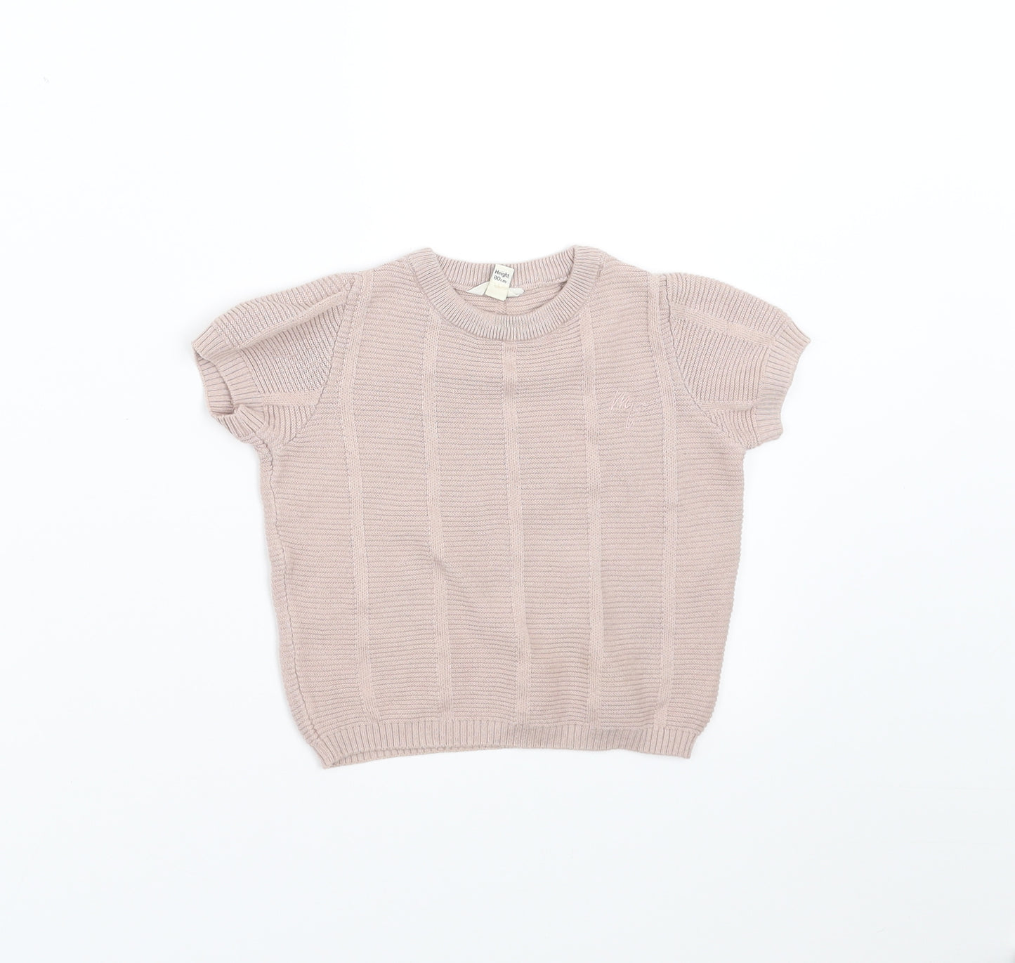 River Island Girls Pink   Pullover Jumper Size 9-12 Months