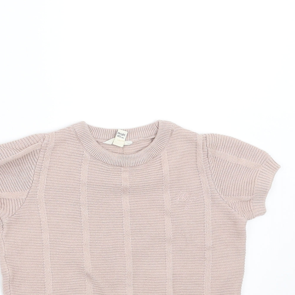 River Island Girls Pink   Pullover Jumper Size 9-12 Months