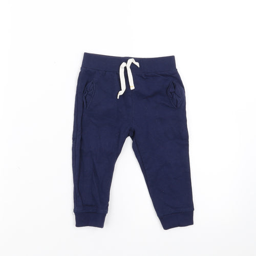 John Lewis Baby Blue   Jogger Trousers Size 9-12 Months