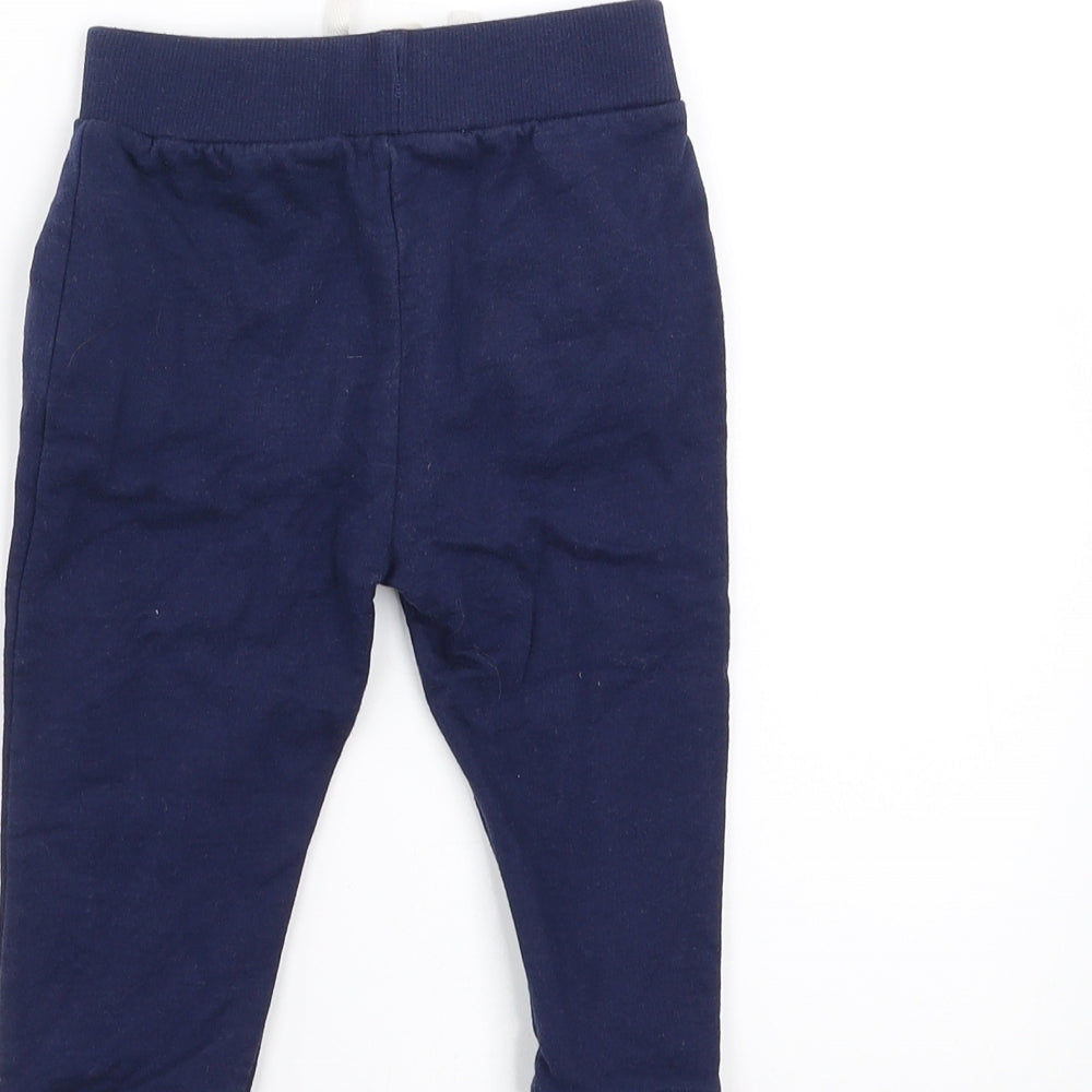 John Lewis Baby Blue   Jogger Trousers Size 9-12 Months