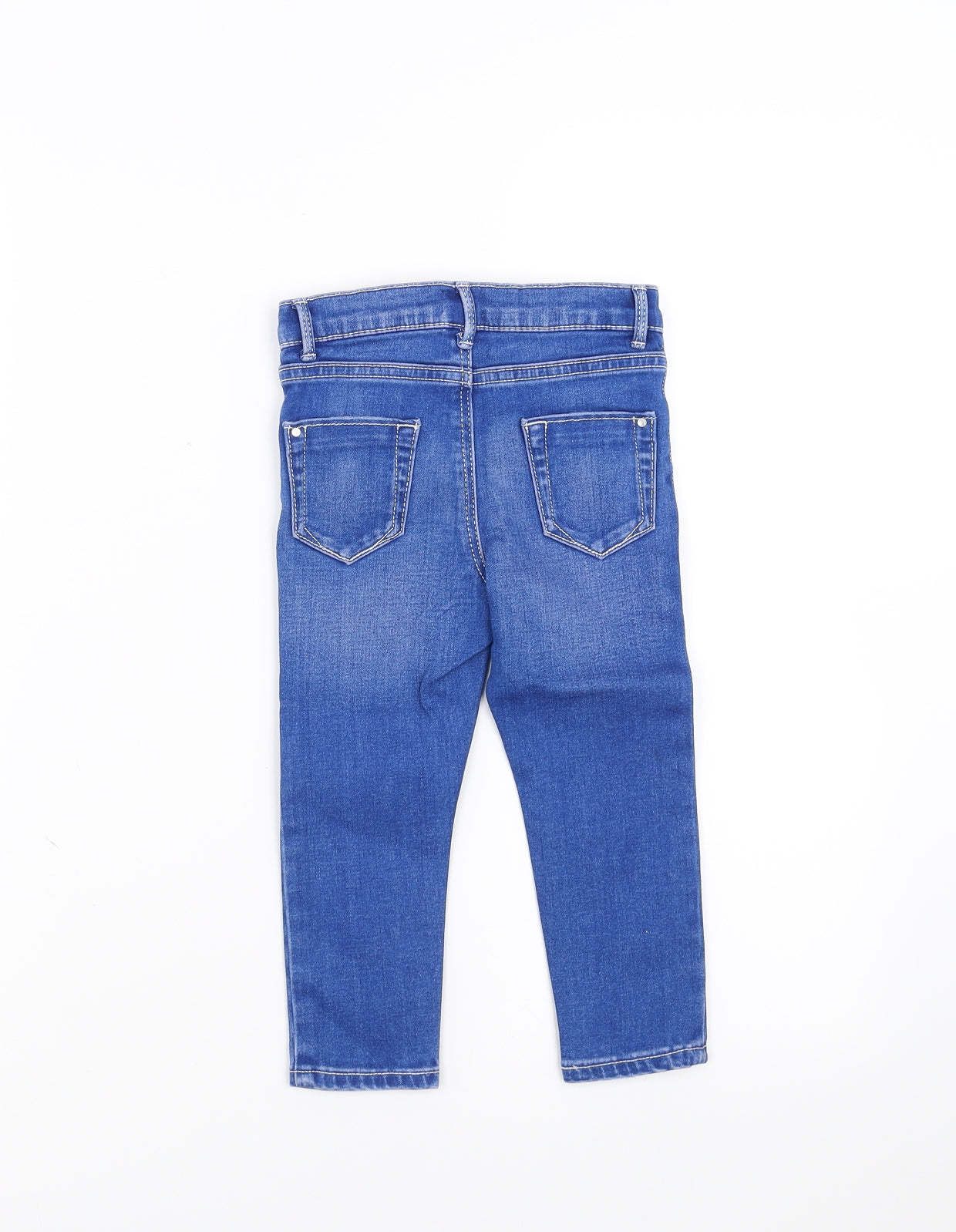 River Island Girls Blue  Denim  Jeans Size 18-24 Months  - distressed