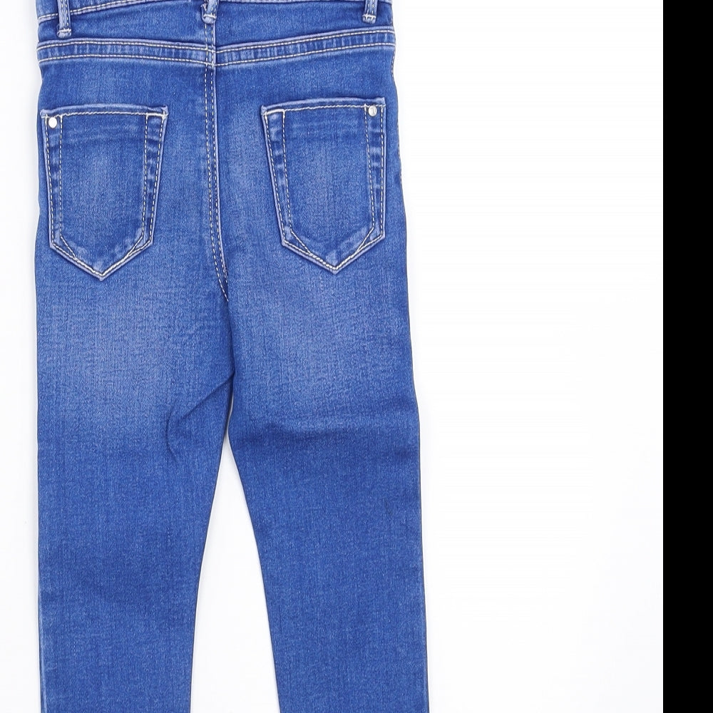 River Island Girls Blue  Denim  Jeans Size 18-24 Months  - distressed