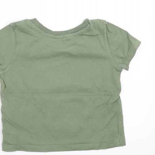 Primark Baby Green   Basic T-Shirt Size 9-12 Months  - cactus