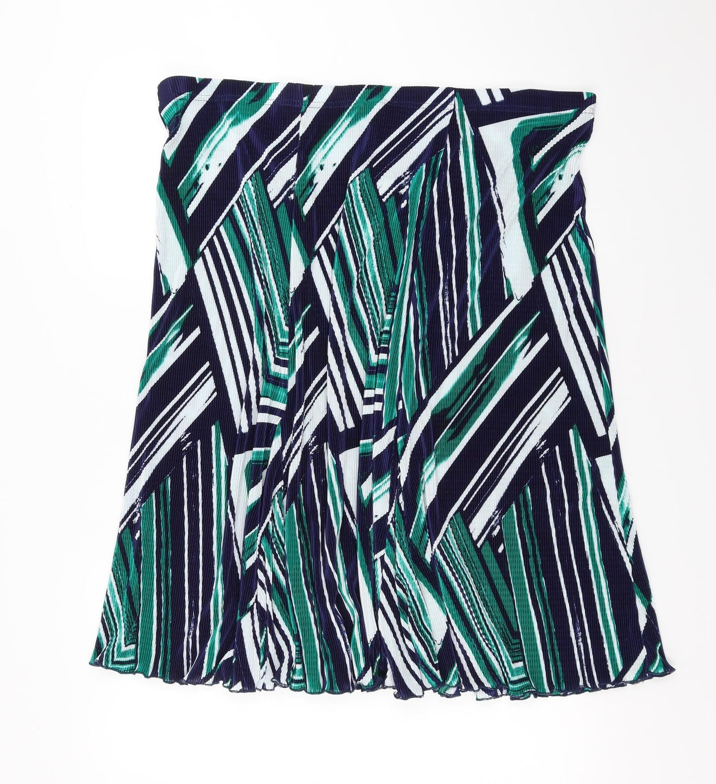 SLIMMA Womens Blue Geometric  A-Line Skirt Size 24
