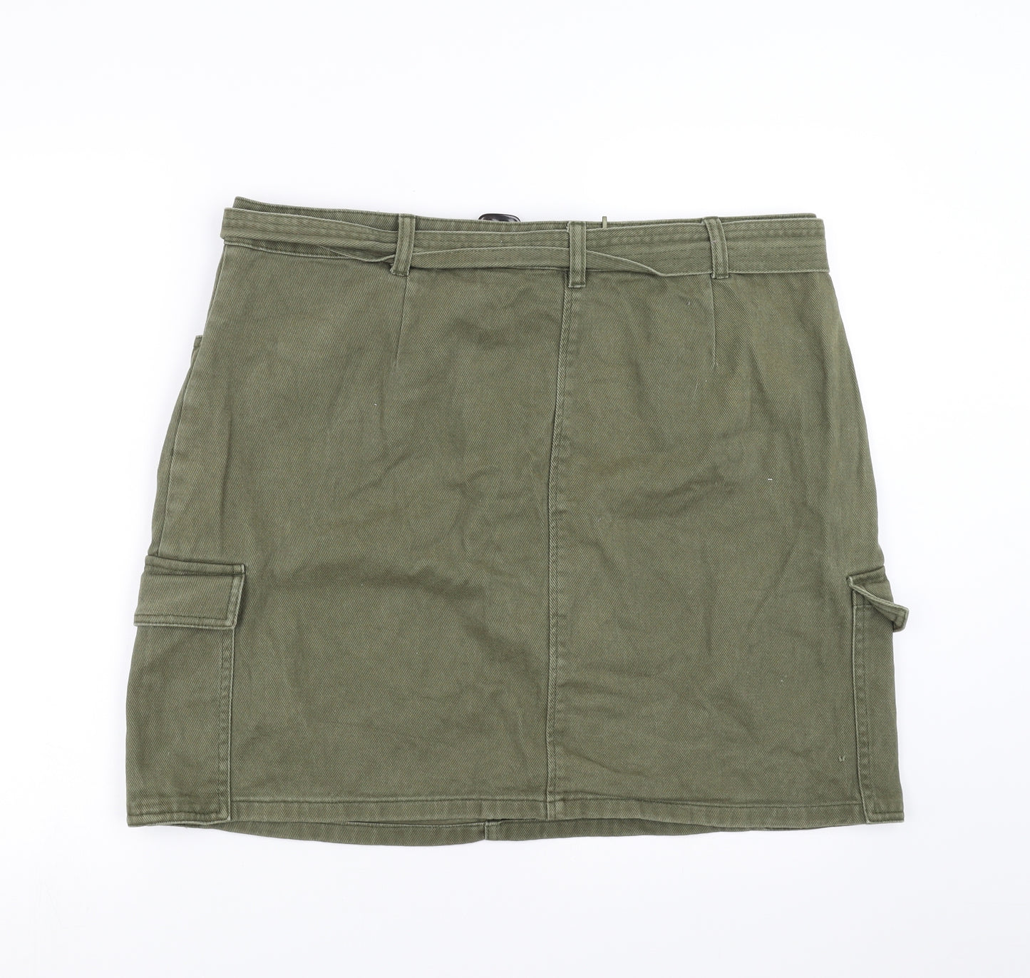George Womens Green  Denim A-Line Skirt Size 18
