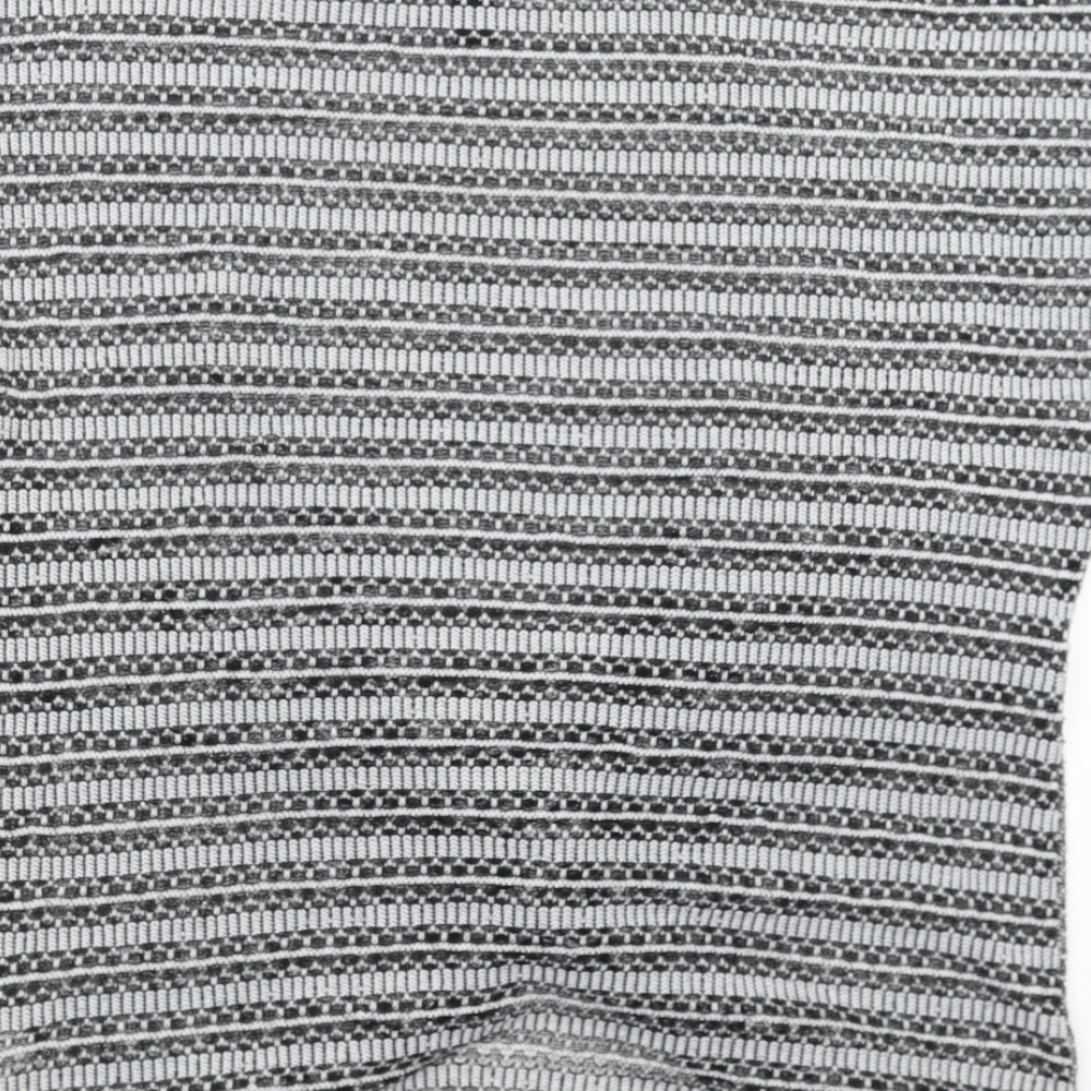 New Look Womens Black Geometric  Pullover Jumper Size L  - twist front