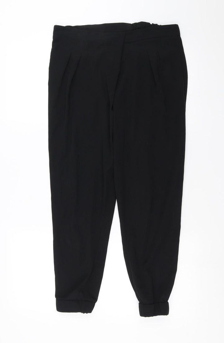Topshop Womens Black Trousers Size 4 L25 in