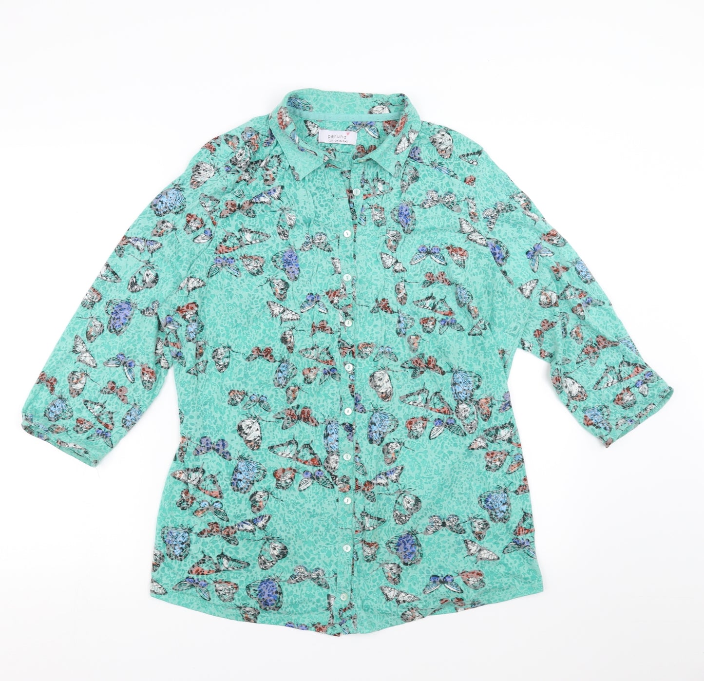 Marks and Spencer Womens Green   Basic Blouse Size 18  - butterflies