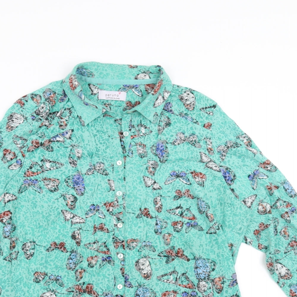 Marks and Spencer Womens Green   Basic Blouse Size 18  - butterflies