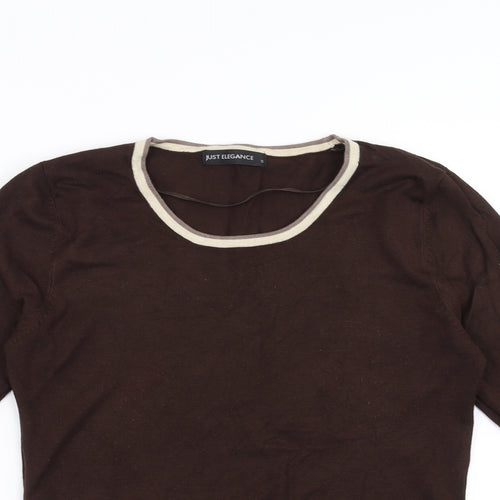 Just Elegance Womens Brown   Pullover Jumper Size S