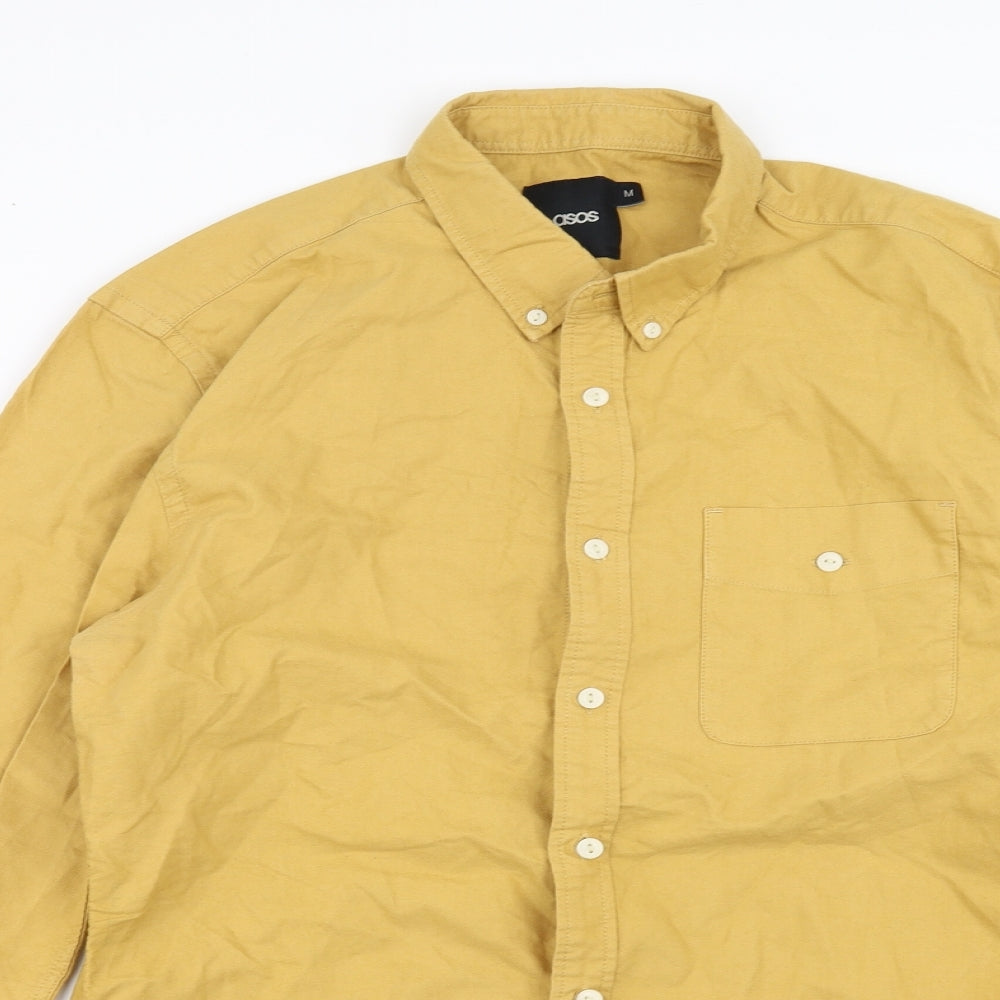 ASOS Mens Yellow    Button-Up Size M