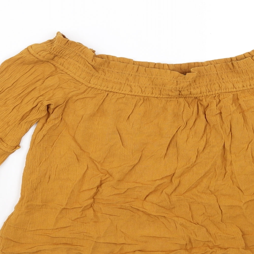 Primark Womens Yellow   Basic Blouse Size 8