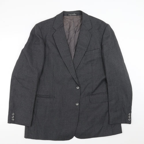 Charles Barker Mens Grey Striped  Jacket Suit Jacket Size 40