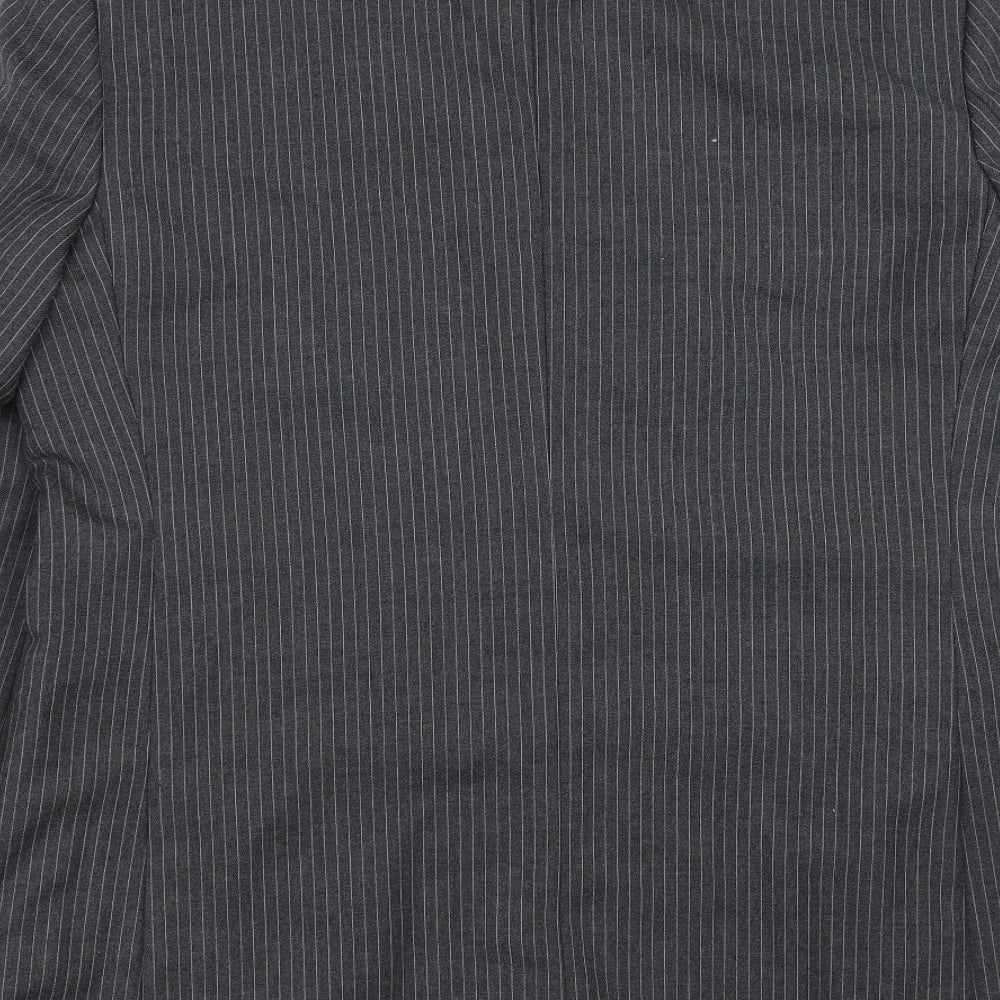 Charles Barker Mens Grey Striped  Jacket Suit Jacket Size 40