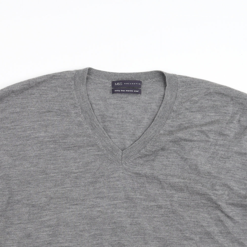 Marks and Spencer Mens Grey   Pullover Jumper Size XL
