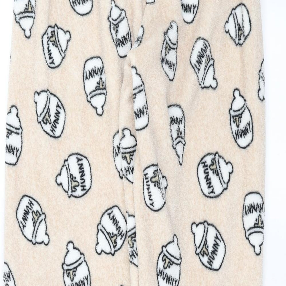 Primark Womens Beige Solid   Pyjama Pants Size S  - hunny
