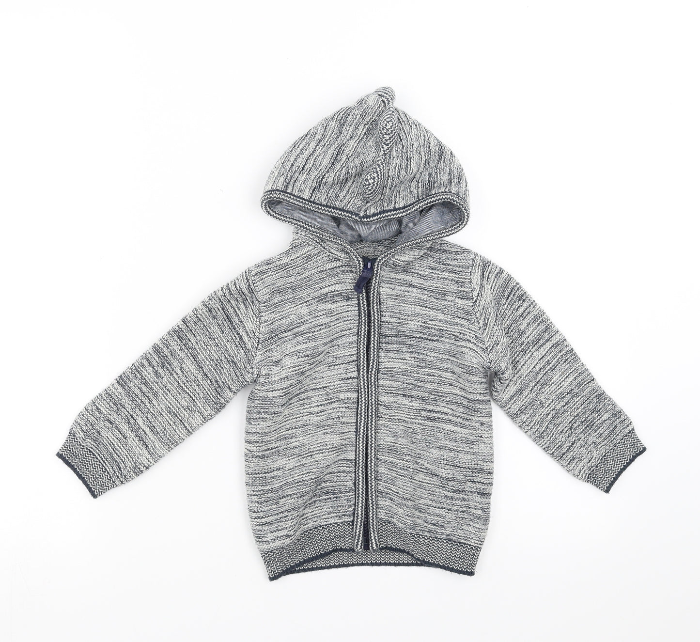 George Boys Blue   Full Zip Jumper Size 12-18 Months  - hoodie