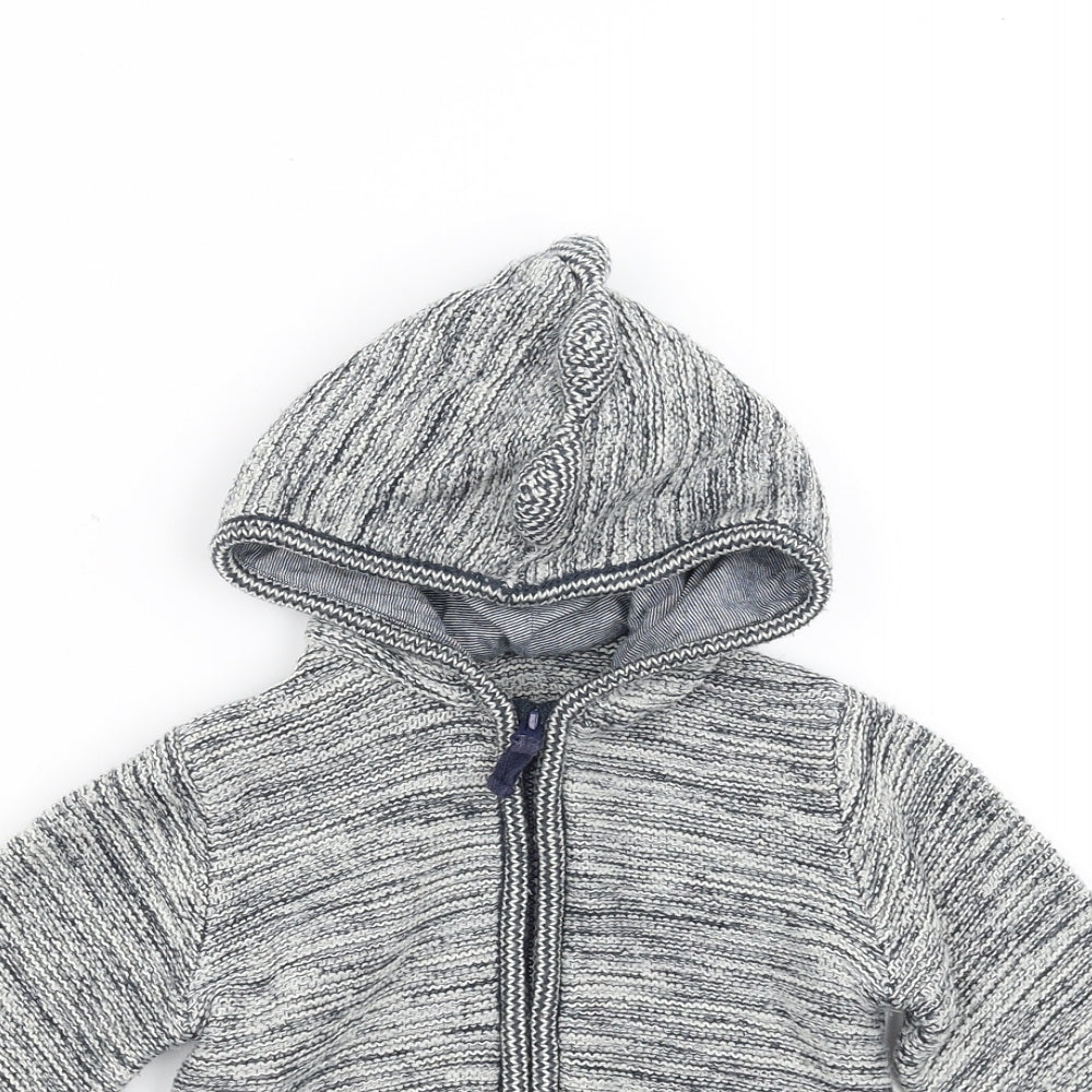 George Boys Blue   Full Zip Jumper Size 12-18 Months  - hoodie