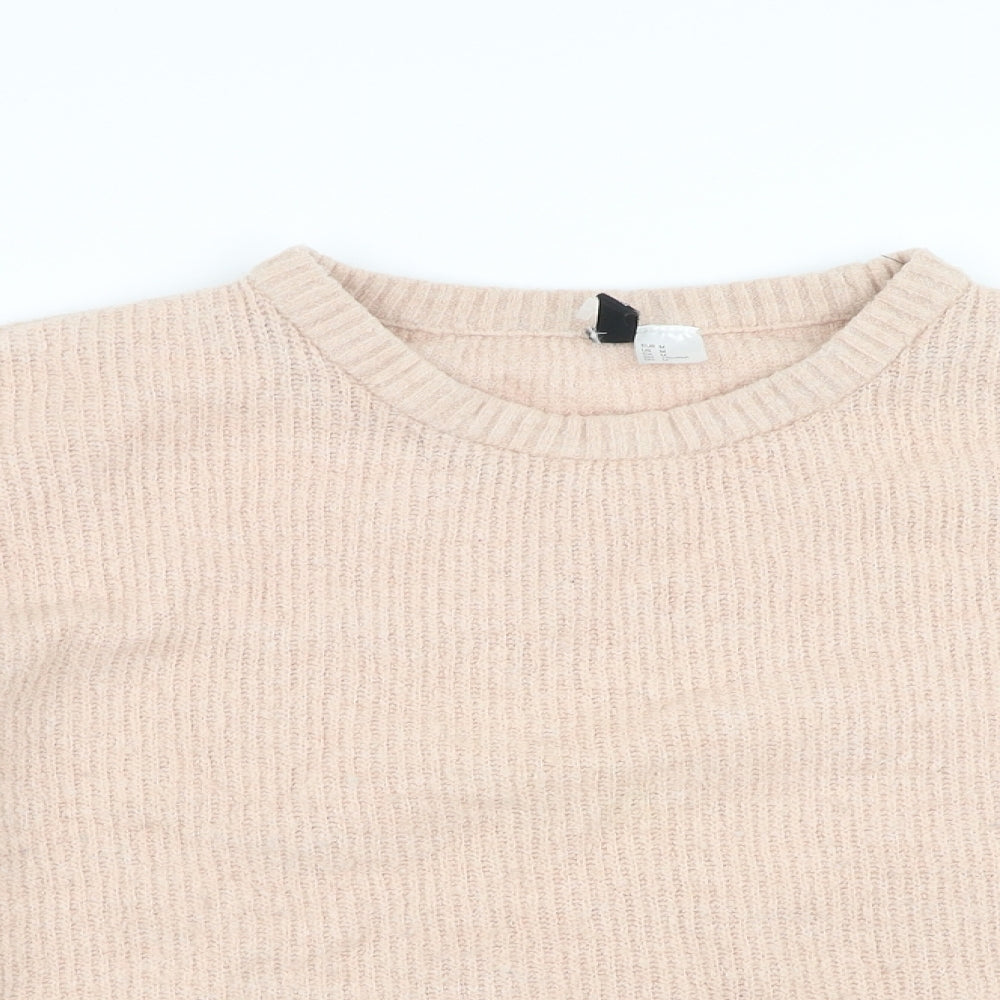 Divided by H&M Womens Pink   Pullover Jumper Size M  - cropped