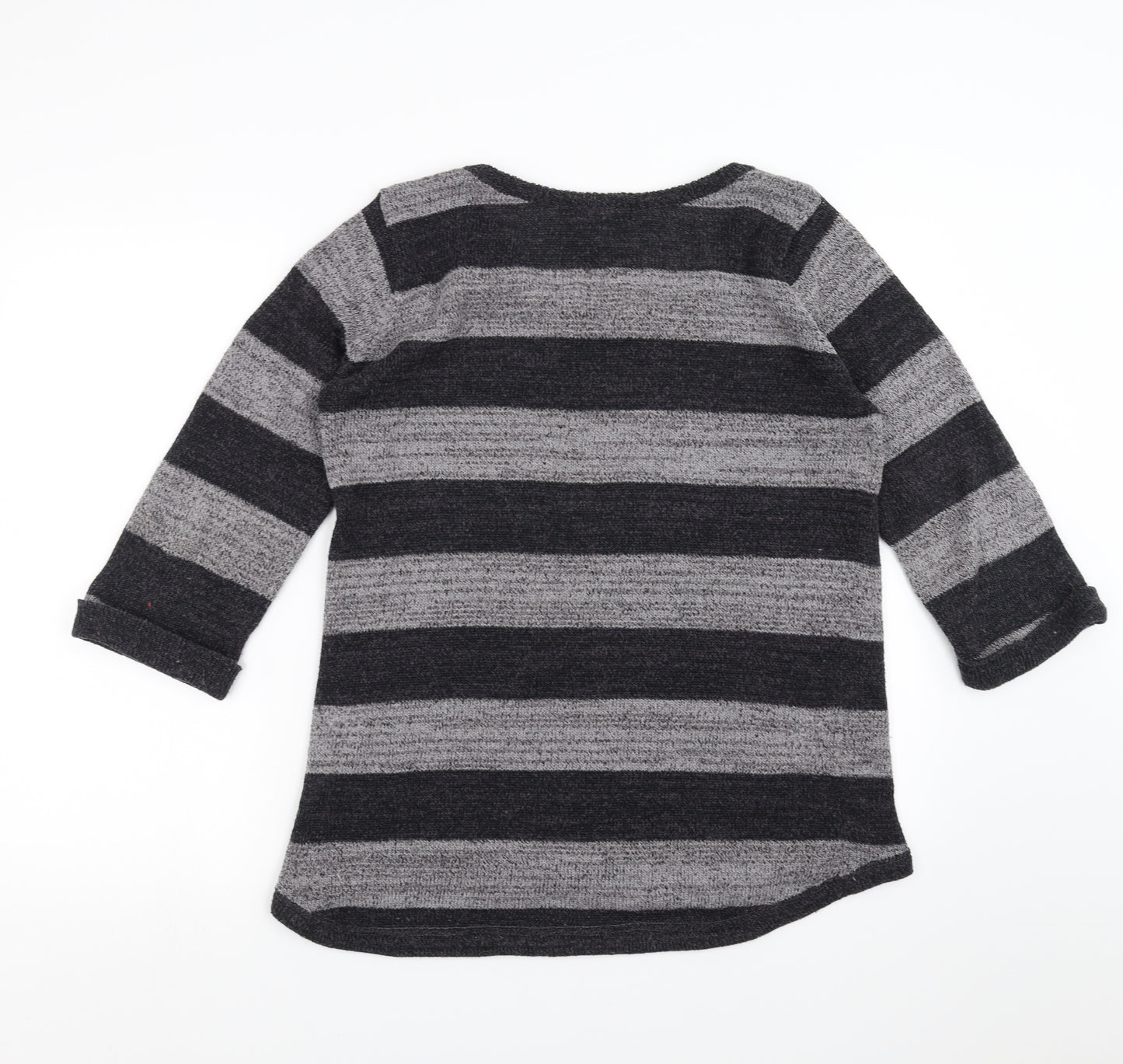 JSL Womens Grey Striped  Pullover Jumper Size L
