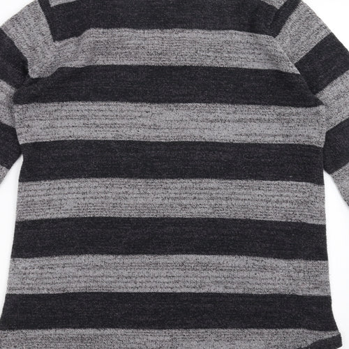 JSL Womens Grey Striped  Pullover Jumper Size L